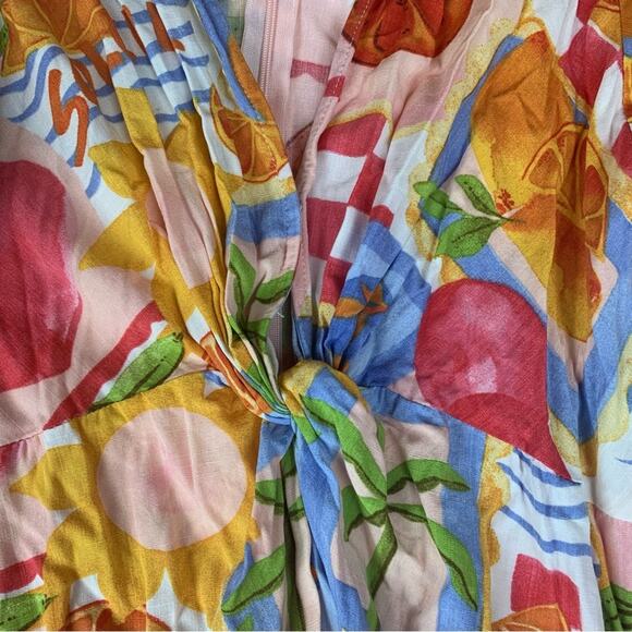 White Closet women's large Element Multicolor Floral Dress maxi tropical farm ri - Picture 5 of 14